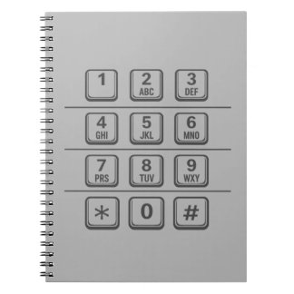 Carnet Illustration de pavé numérique de téléphone public