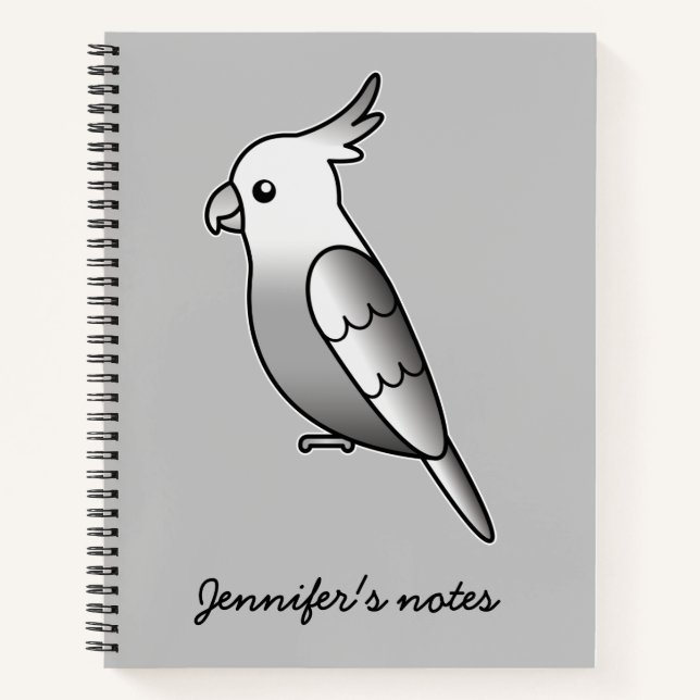 Carnet Illustration de perroquet cartoon blanc mignon (Devant)