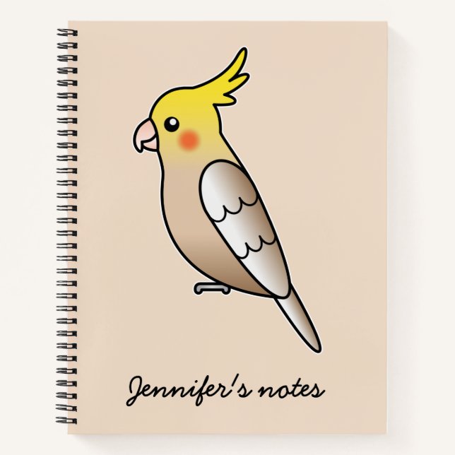 Carnet Illustration de perroquet cartoon cannelle mignon (Devant)