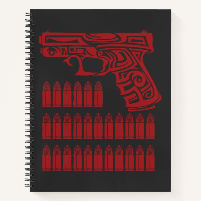 Carnet Illustration de pistolet tribal (Devant)