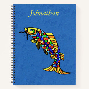 Carnet Illustration de poisson festif brillant Échelles c