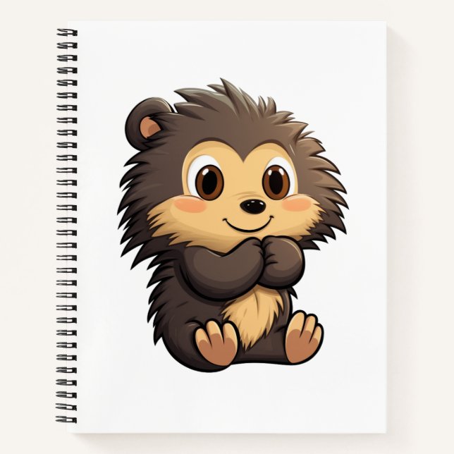 Carnet Illustration de porcupine de dessin (Devant)