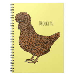 Carnet Illustration de poulet à la polis chamois
