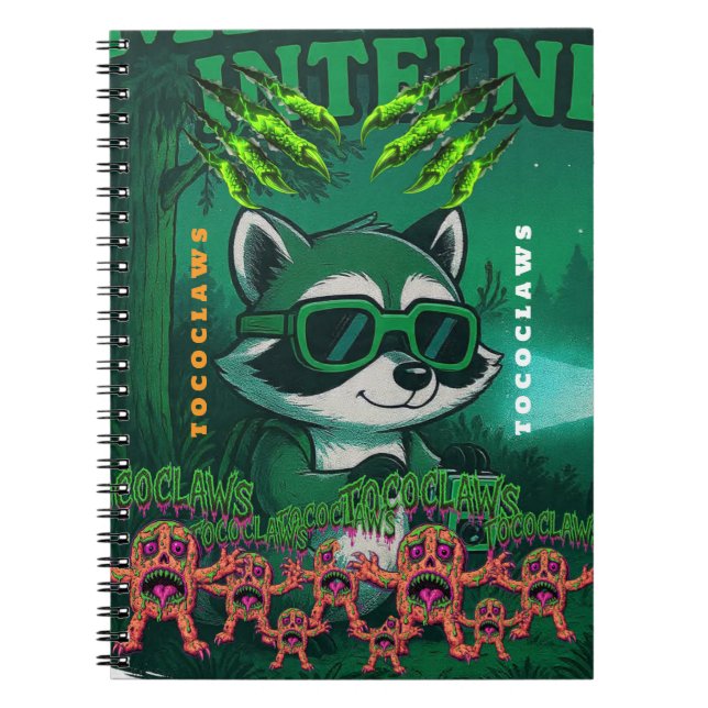 Carnet Illustration de Raton Laveur de Comic Retro Sci-Fi (Devant)
