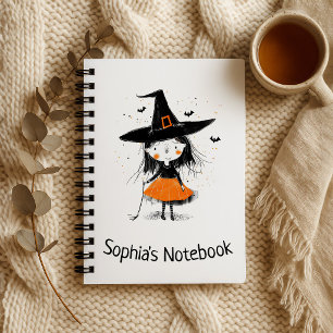 Carnet Illustration de sorcière mignonne