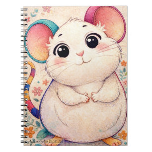 Carnet Illustration de souris pastel adorable Mignonne Ka