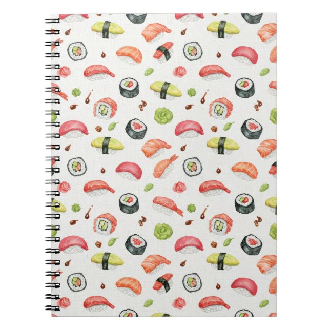 Carnet Illustration de sushi miniature pour les fans de n (Devant)
