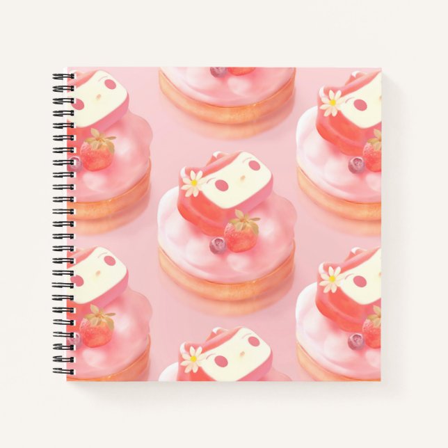 Carnet Illustration de tarte aux fraises (Devant)