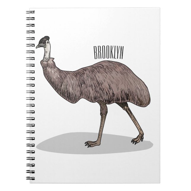 Carnet Illustration d'Emu bird (Devant)
