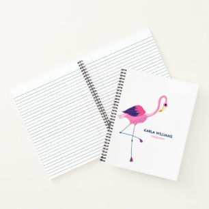 Carnet Illustration des aquarelles flamingo roses