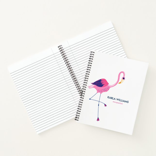 Carnet Illustration des aquarelles flamingo roses (Intérieur)