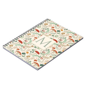 Carnet Illustration des champignons et des Feuilles de la