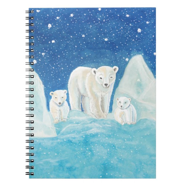 Carnet Illustration des ours polaires (Devant)