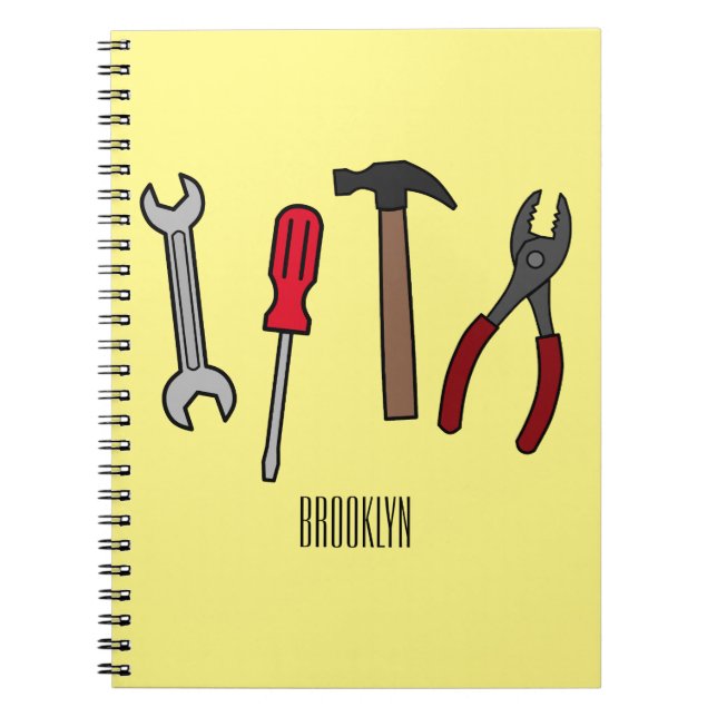 Carnet Illustration des outils de menuiserie (Devant)