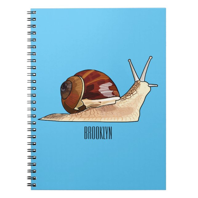 Carnet Illustration d'escargot (Devant)