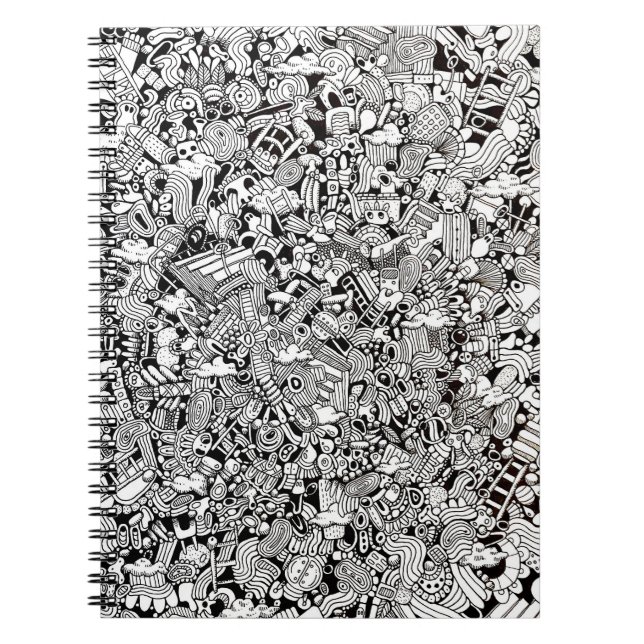 Carnet Illustration détaillée de dessin animé abstrait (Devant)