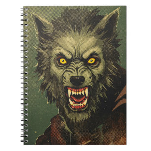 Carnet Illustration d'horreur de loup-garou féroce