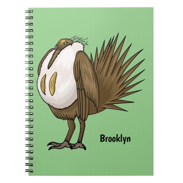 Carnet Illustration d'oiseau de tétras des armoises (Devant)