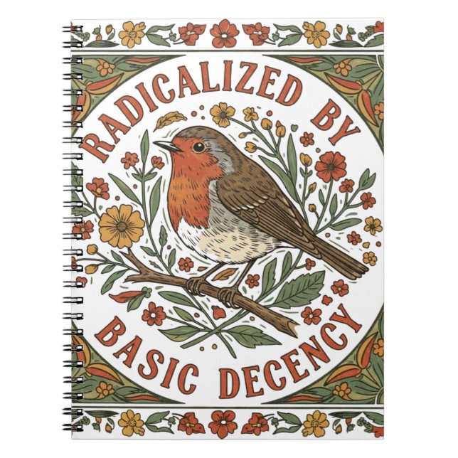 Carnet Illustration d'oiseau radicalisé par la décence él (Devant)