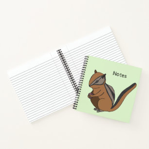 Carnet Illustration du bois mou Écureuil Chipmunk