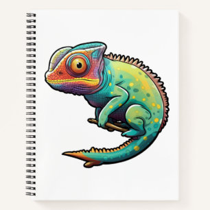 Carnet Illustration du caméléon de dessin