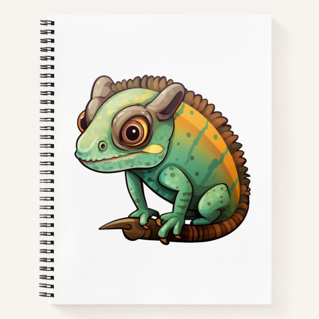 Carnet Illustration du caméléon de dessin (Devant)