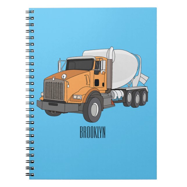Carnet Illustration du camion de mélange de béton (Devant)