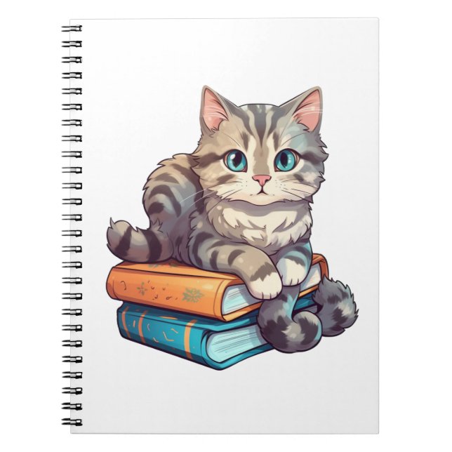 Carnet Illustration du chat de dessin (Devant)