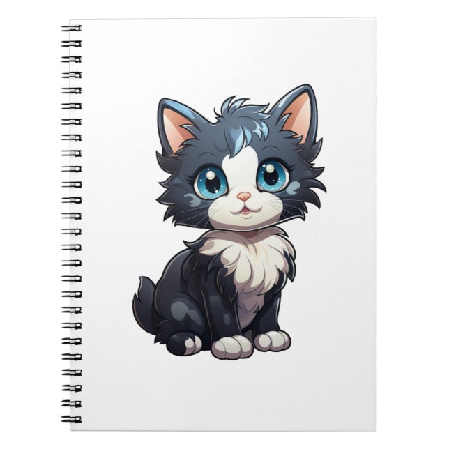 Carnet Illustration du chat de dessin (Devant)