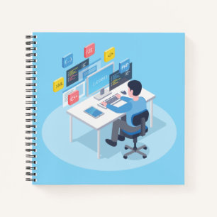 Carnet Illustration du code d'écriture du développeur w