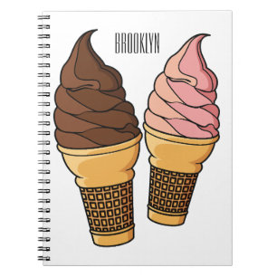 Carnet Illustration du cône de crème glacée