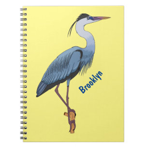 Carnet Illustration du grand héron bleu