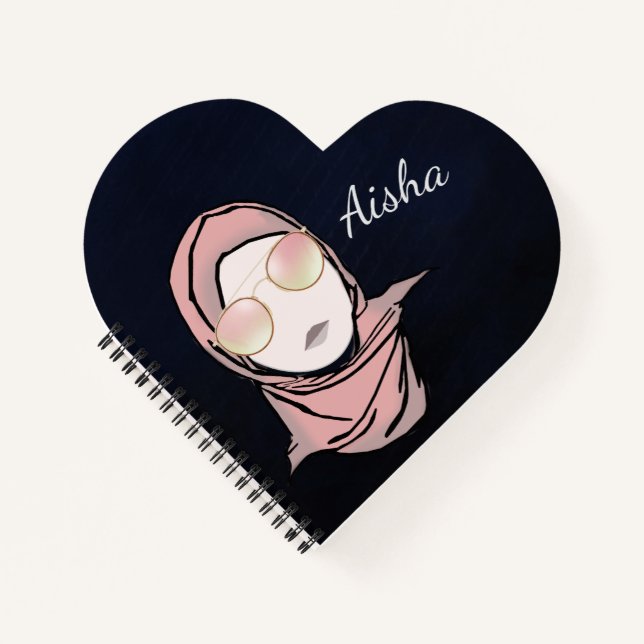Carnet Illustration du hijabi | Personnalisable en forme  (Devant)