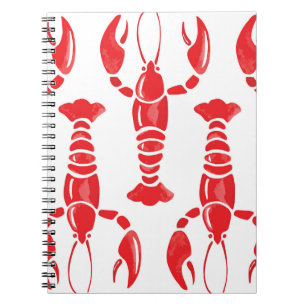 Carnet Illustration du homard : Aquarelle incolore