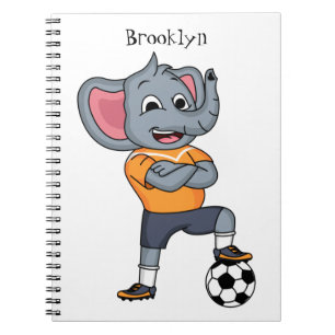 Carnet Illustration du joueur de football éléphant