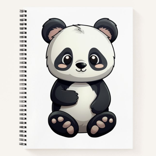 Carnet Illustration du panda de dessin (Devant)