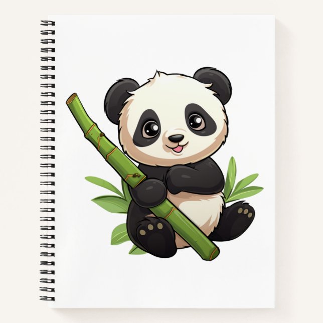 Carnet Illustration du panda de dessin (Devant)