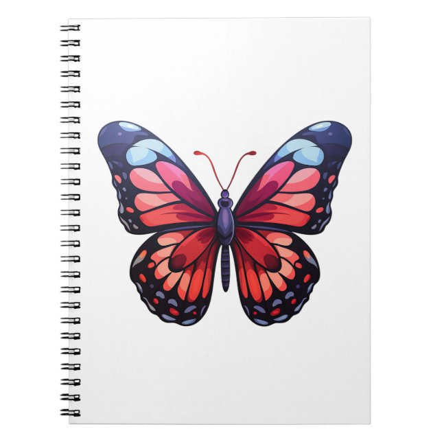 Carnet Illustration du papillon de dessin (Devant)