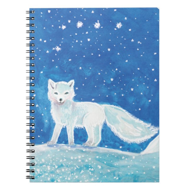 Carnet Illustration du Petit Renard arctique (Vulpes lago (Devant)