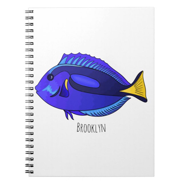 Carnet Illustration du poisson de la cuve bleue (Devant)