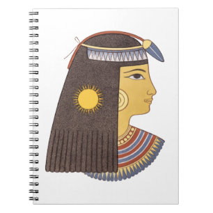 Carnet Illustration du portrait d'une déesse antique égyp