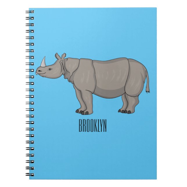 Carnet Illustration du rhinocéros de Javan (Devant)