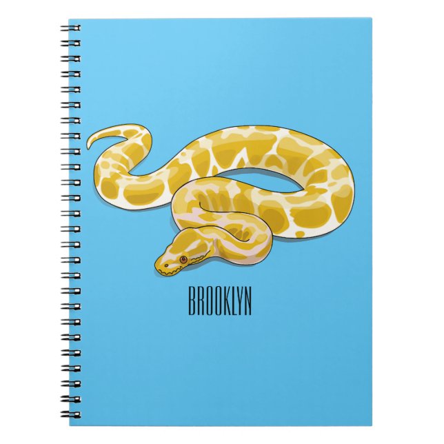Carnet Illustration du serpent python birman (Devant)