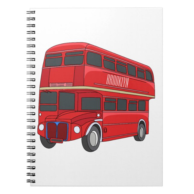 Carnet Illustration d'un bus à deux étages (Devant)