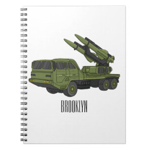 Carnet Illustration d'un camion de missiles militaires