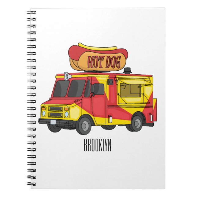 Carnet Illustration d'un camion de nourriture pour chien  (Devant)