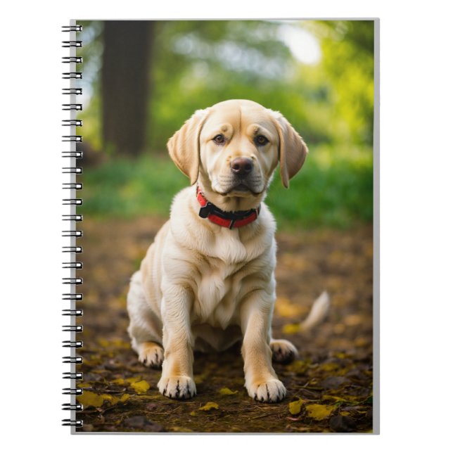 Carnet Illustration d'un chien Labrador adorable – Chiot  (Devant)