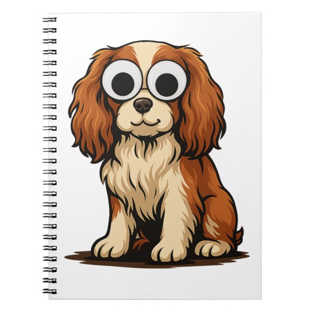 Carnet Illustration d'un chiot mignon aux yeux globuleux (Devant)