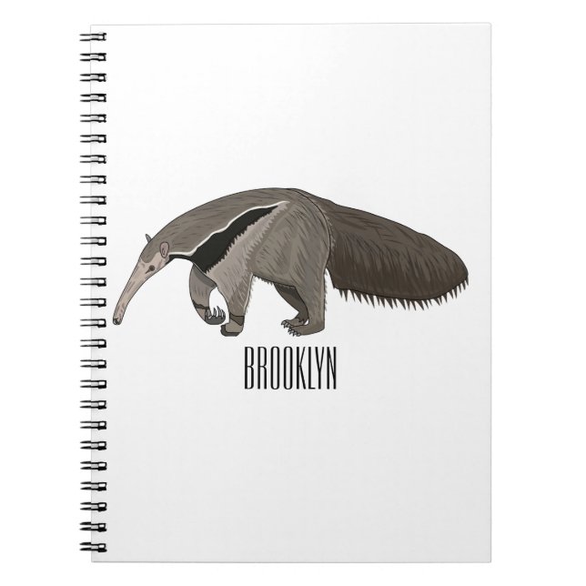 Carnet Illustration d'un dessin animé d'Anteater (Devant)