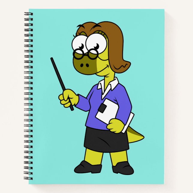 Carnet Illustration D'Un Enseignant Pachycéphalosaure. (Devant)